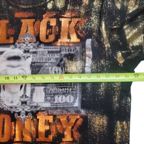 OOZEE Black Money Graphic T-Shirt Men’s 2XL Made in USA Streetwear Skull Dollar - Picture 6 of 6
